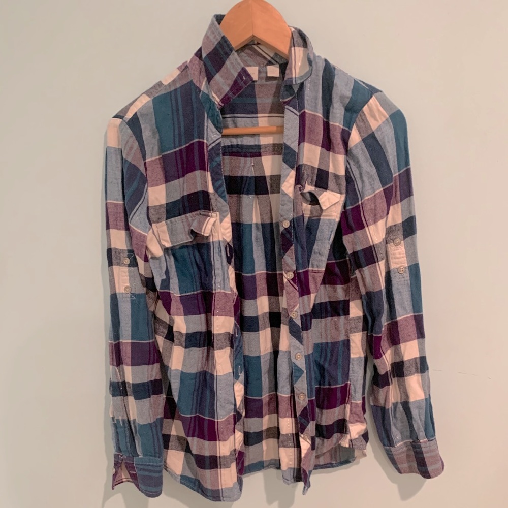 New York & Co Double Pocket Flannel